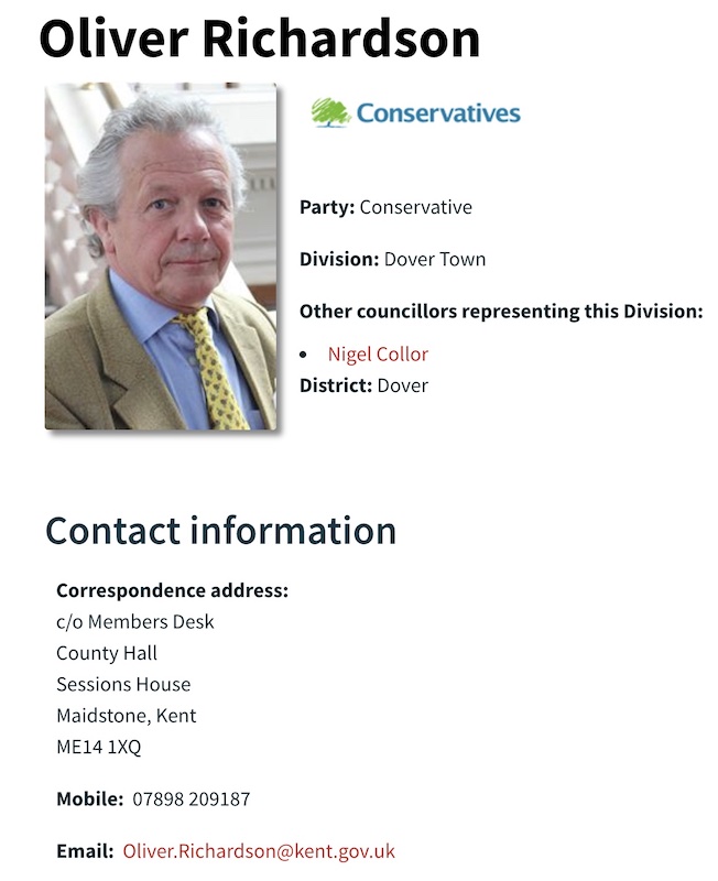 Oliver Richardson<br />
Kent County Councillor