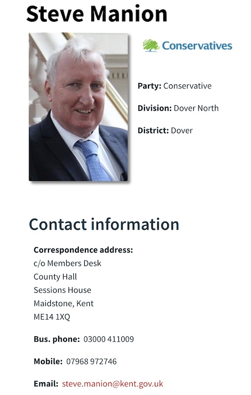 Steve Manion<br />
Kent County Councillor