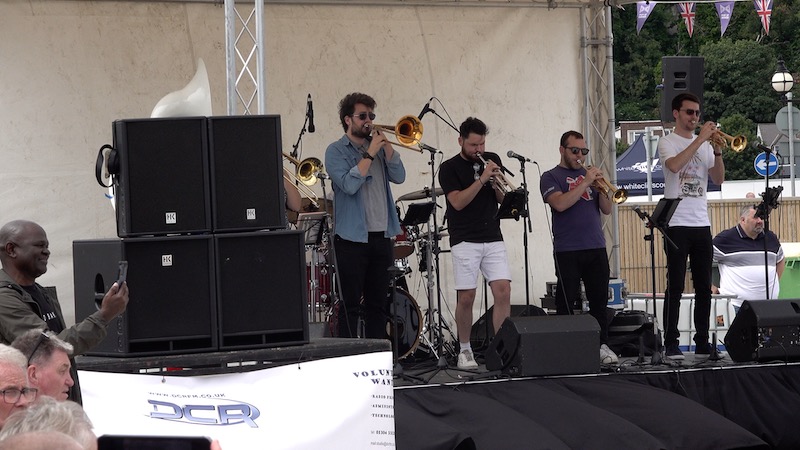 Band plays on the Marina Curve at Port of Dover Regatta