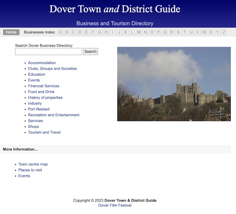 Dover Town Guide Website