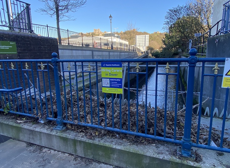 The Dover Underpass - River Dour rubbish