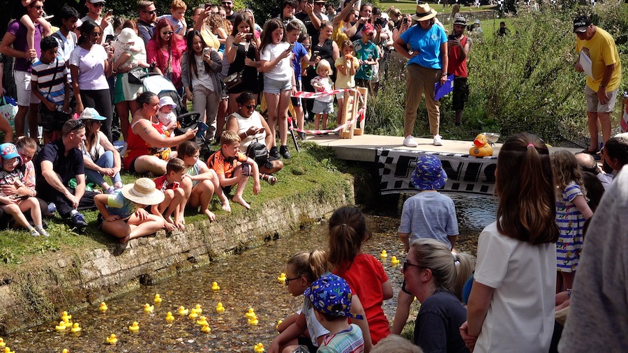 Finish of Duck Race