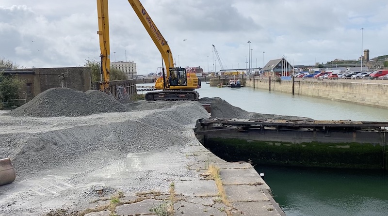 Start to infill of Granville Dock